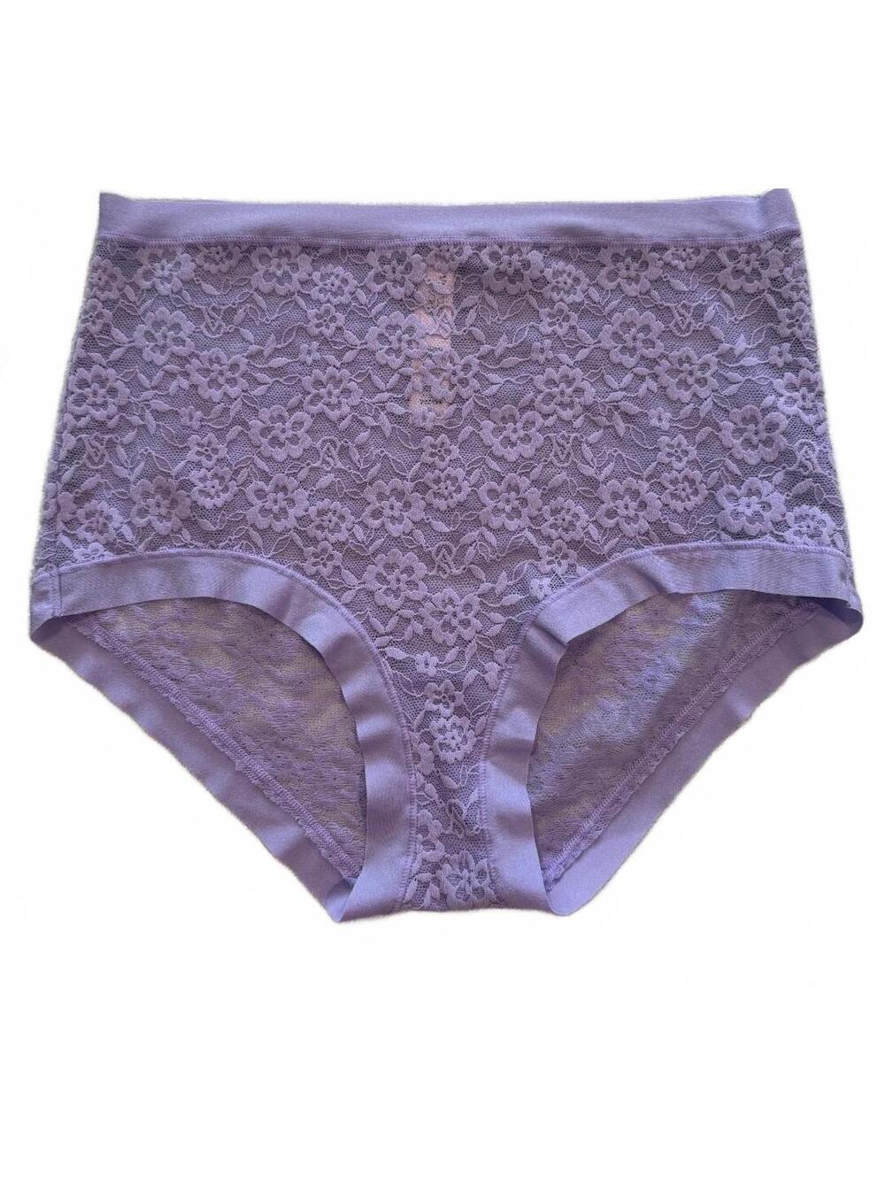 Victoria's Secret Lavender Lace High Waist Brief Panty M NWT